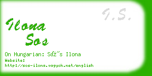 ilona sos business card